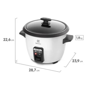 Panela de Arroz Elétrica Electrolux 1,3L Efficient por Rita Lobo Cor Branca - 220V
