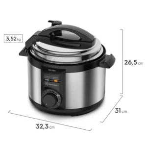 Panela de Pressão Elétrica Electrolux 3L Efficient com Timer por Rita Lobo Cor Inox - 127V