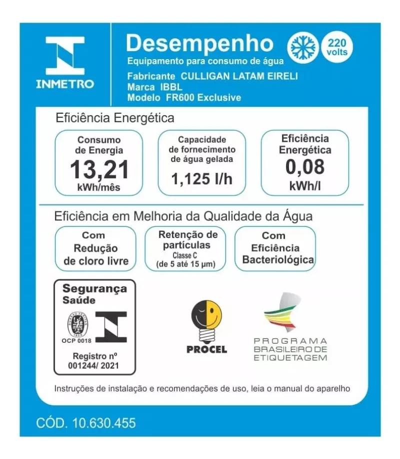 Filtro Purificador de Água IBBL Exclusive FR600 Preto 220V - Imagem 10